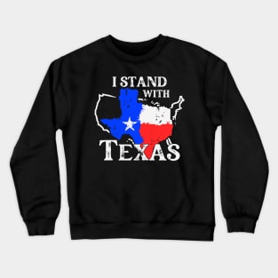 I Stand With Texas Vintage Flag Crewneck Sweatshirt